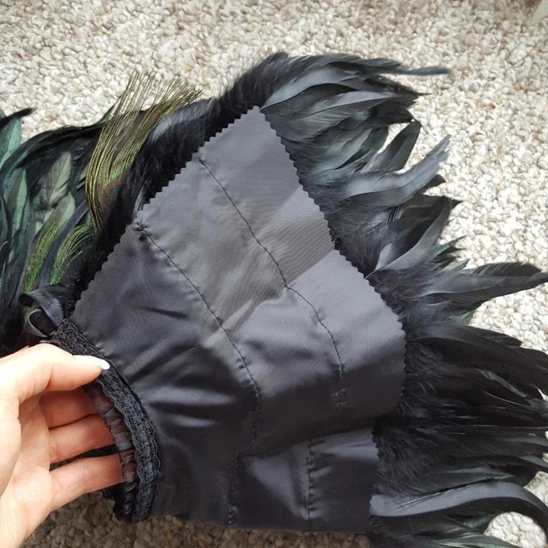 Women's Real Peacock Feather Fur Bridal Bridesmaid Wedding Cape Wrap Pashmina Scarf Shawl for Evening Fancy Dress Party Women's Real Peacock Feather Fur Bridal Bridesmaid Wedding Cape Wrap Pashmina Scarf Shawl for Evening Fancy Dress Party